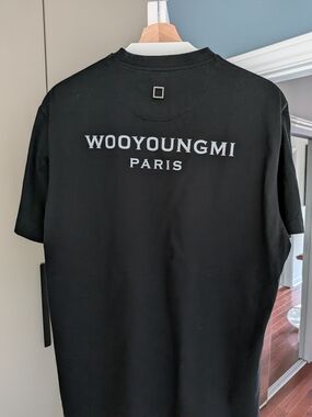 Wooyoungmi Black Men's Logo Tee with Paris Print
